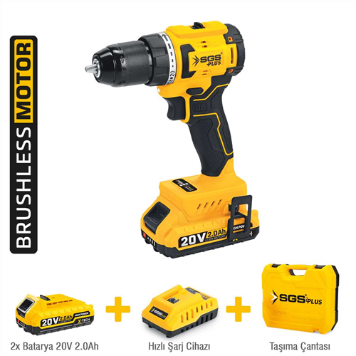 SGS AKÜLÜ VİDALAMA SETİ 45 Nm 20 VOLT 2*2.0 Ah